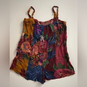 FARM Rio Multicolor Floral Patchwork Cami